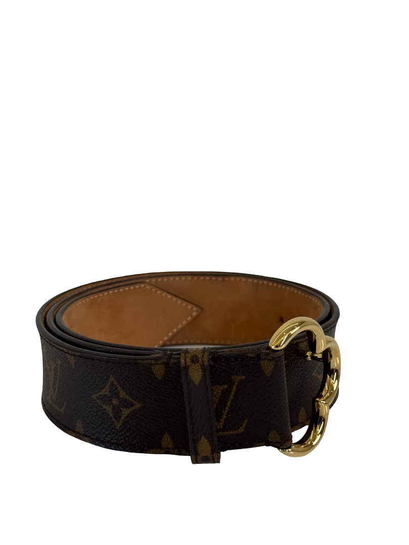 Louis Vuitton Fleur Buckle Belt Monogram Canvas