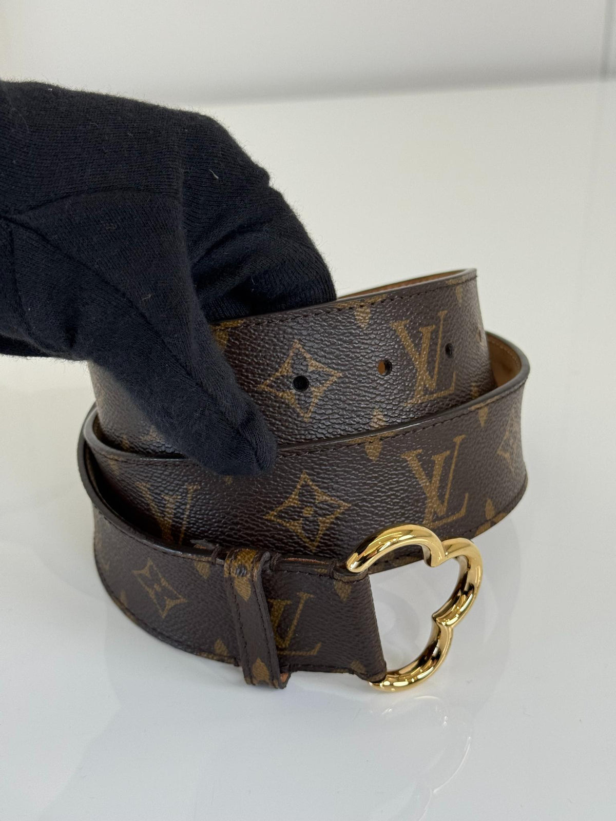 Louis Vuitton Fleur Buckle Belt Monogram Canvas