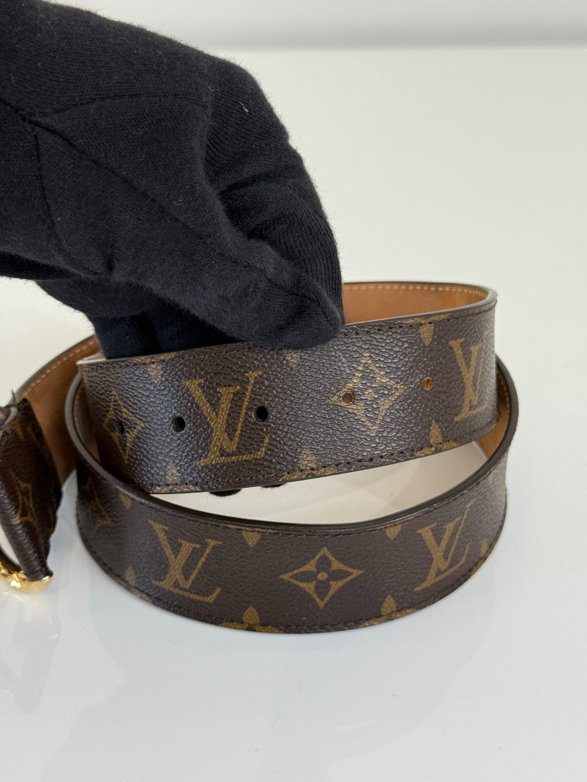 Louis Vuitton Fleur Buckle Belt Monogram Canvas