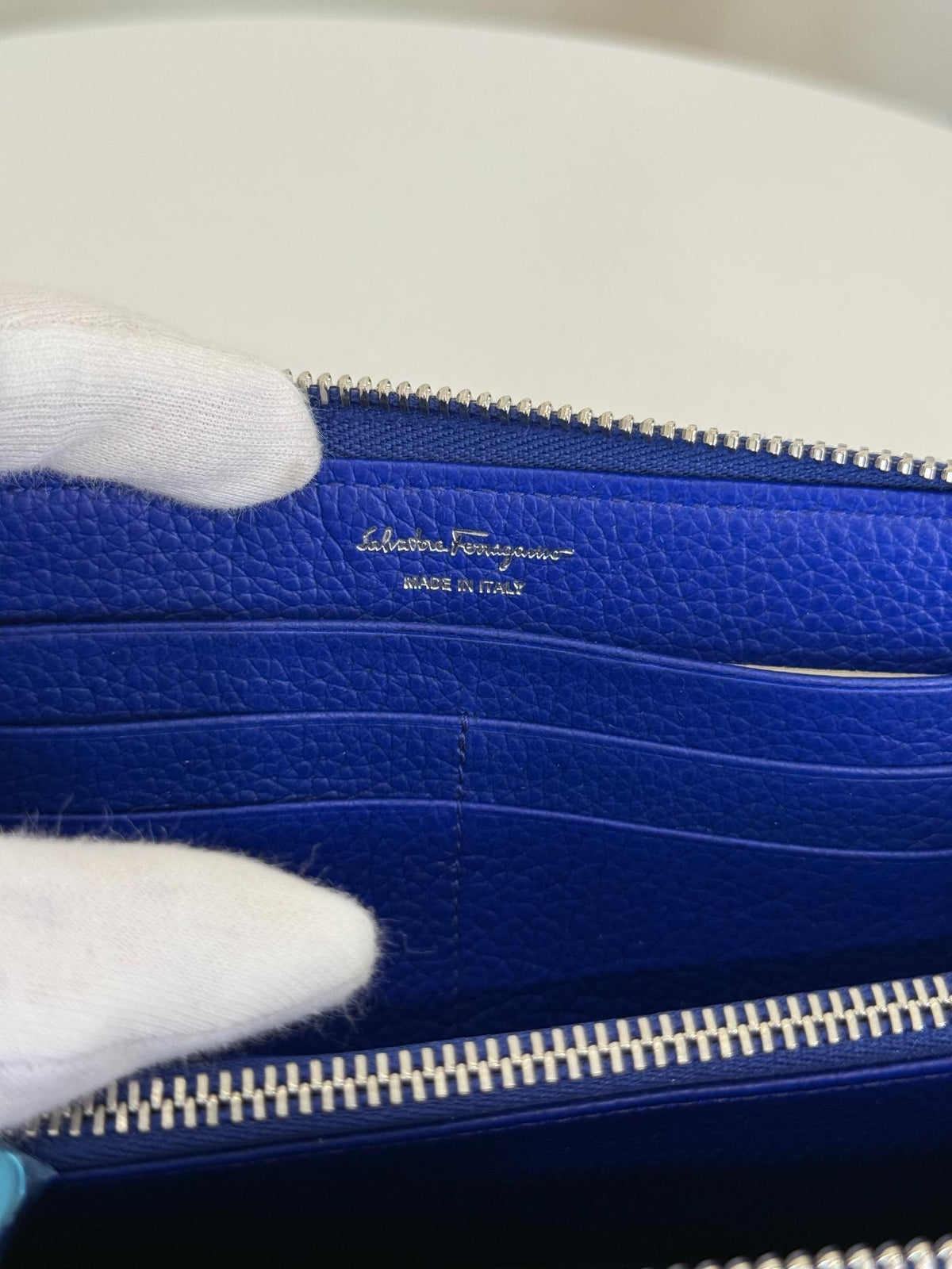 Salvatore Ferragamo Gancini Zip Around Leather Wallet