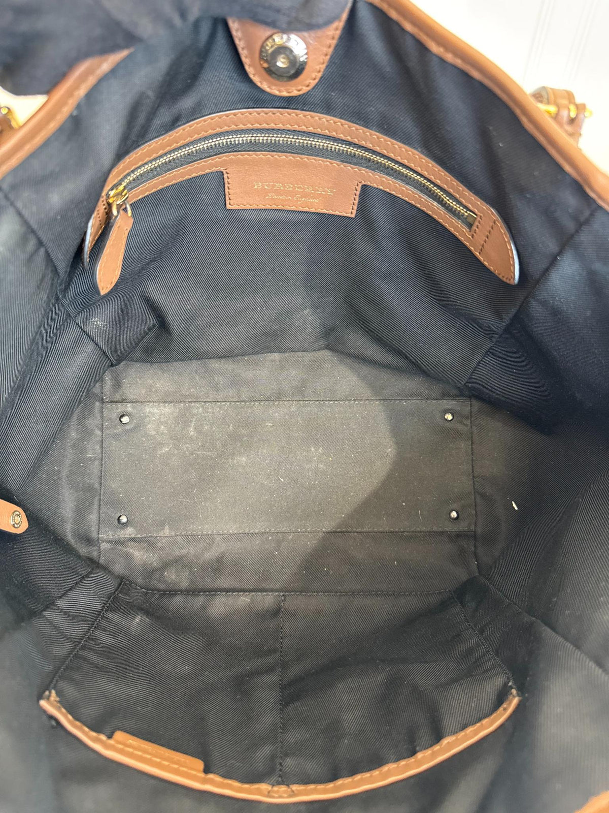 Burberry Horseferry Check Small Canterbury Tote Honey