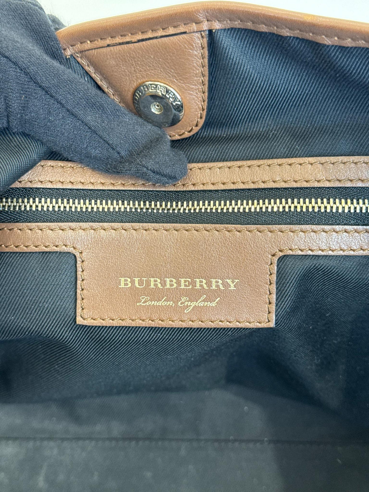 Burberry Horseferry Check Small Canterbury Tote Honey