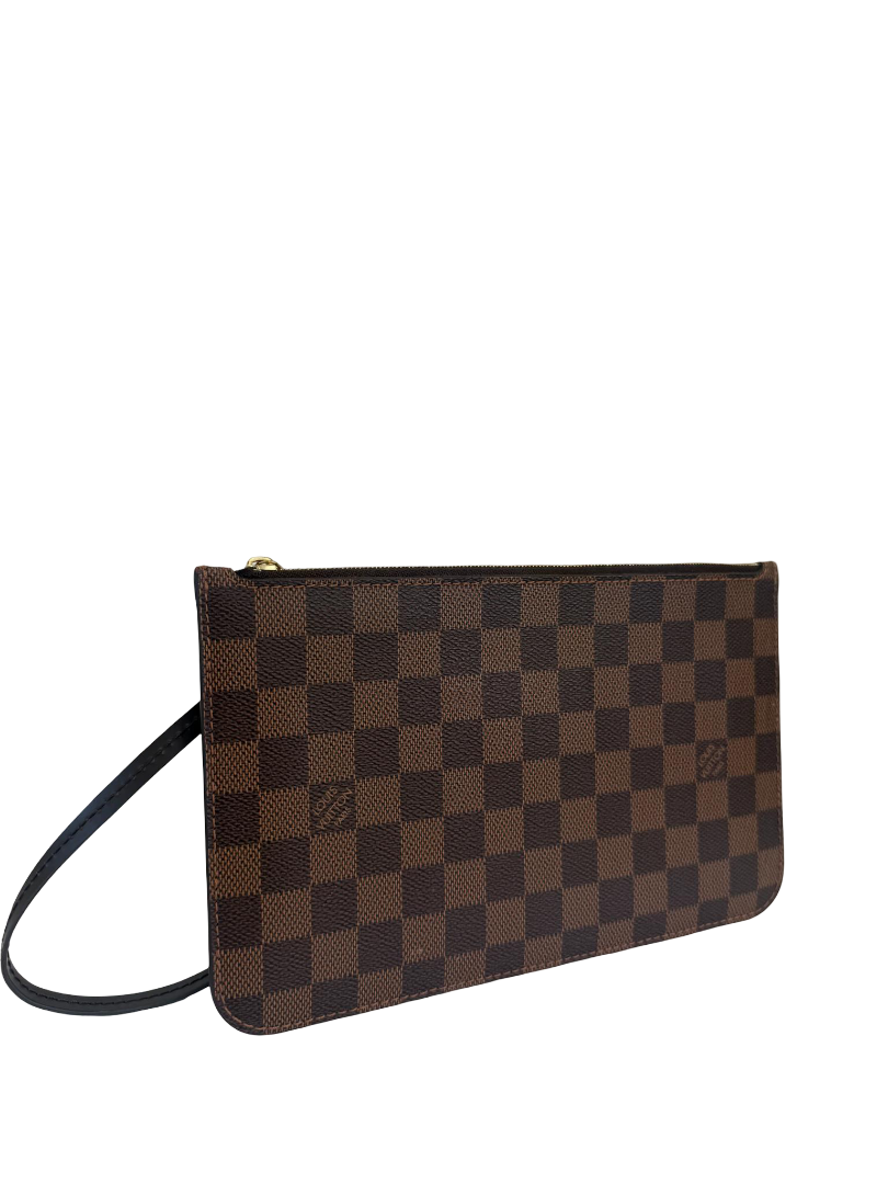 Louis Vuitton Neverfull Pochette Damier Ebene Canvas