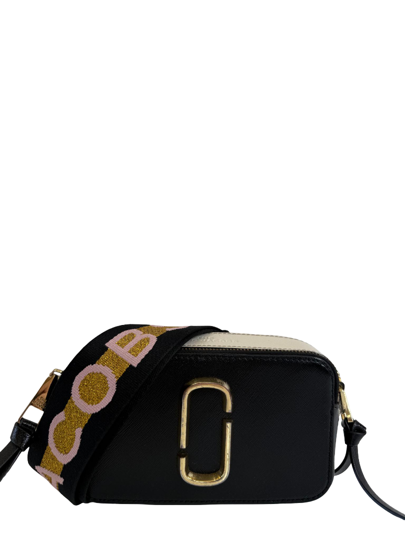 Marc Jacobs Snapshot Black Leather Crossbody Bag