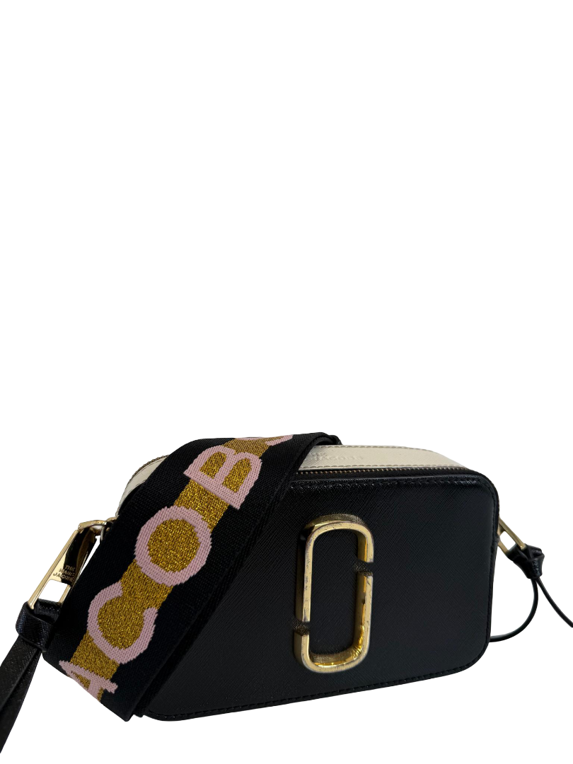 Marc Jacobs Snapshot Black Leather Crossbody Bag