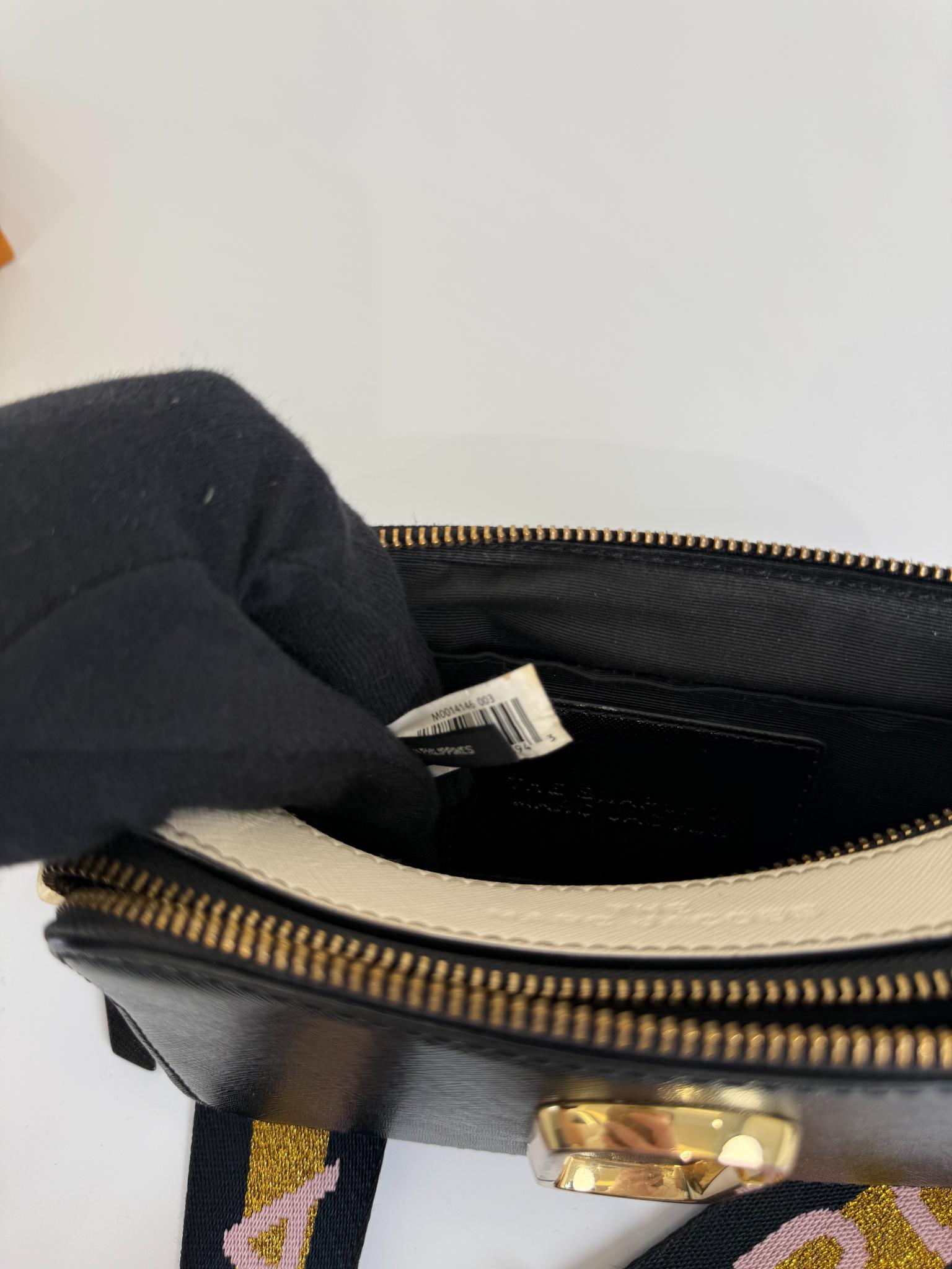 Marc Jacobs Snapshot Black Leather Crossbody Bag