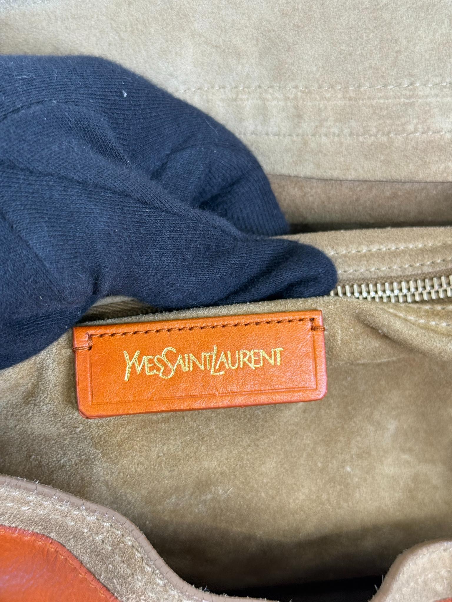 Saint Laurent Tri Color Leather Large Muse Two Top Handle Bag