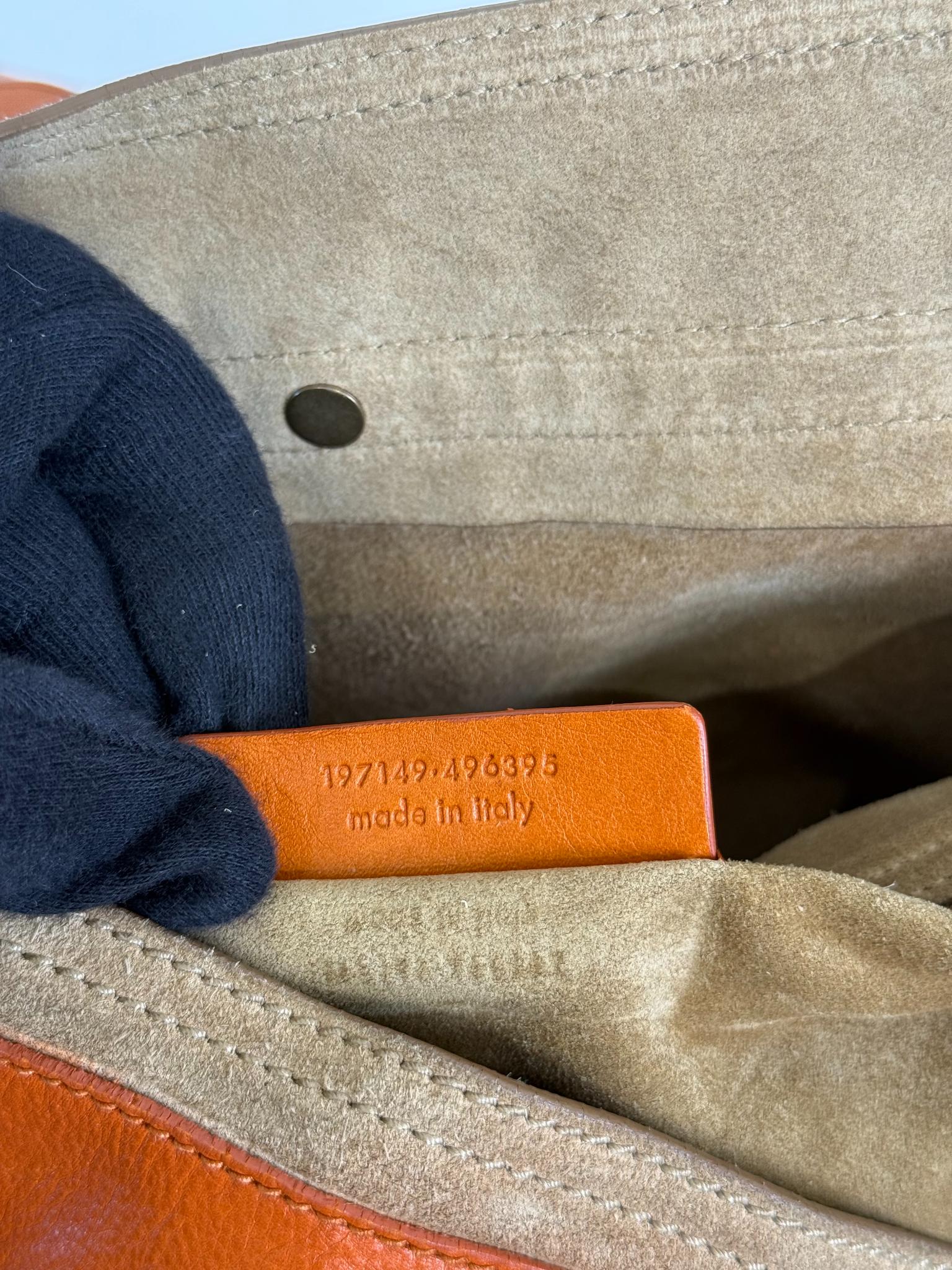 Saint Laurent Tri Color Leather Large Muse Two Top Handle Bag