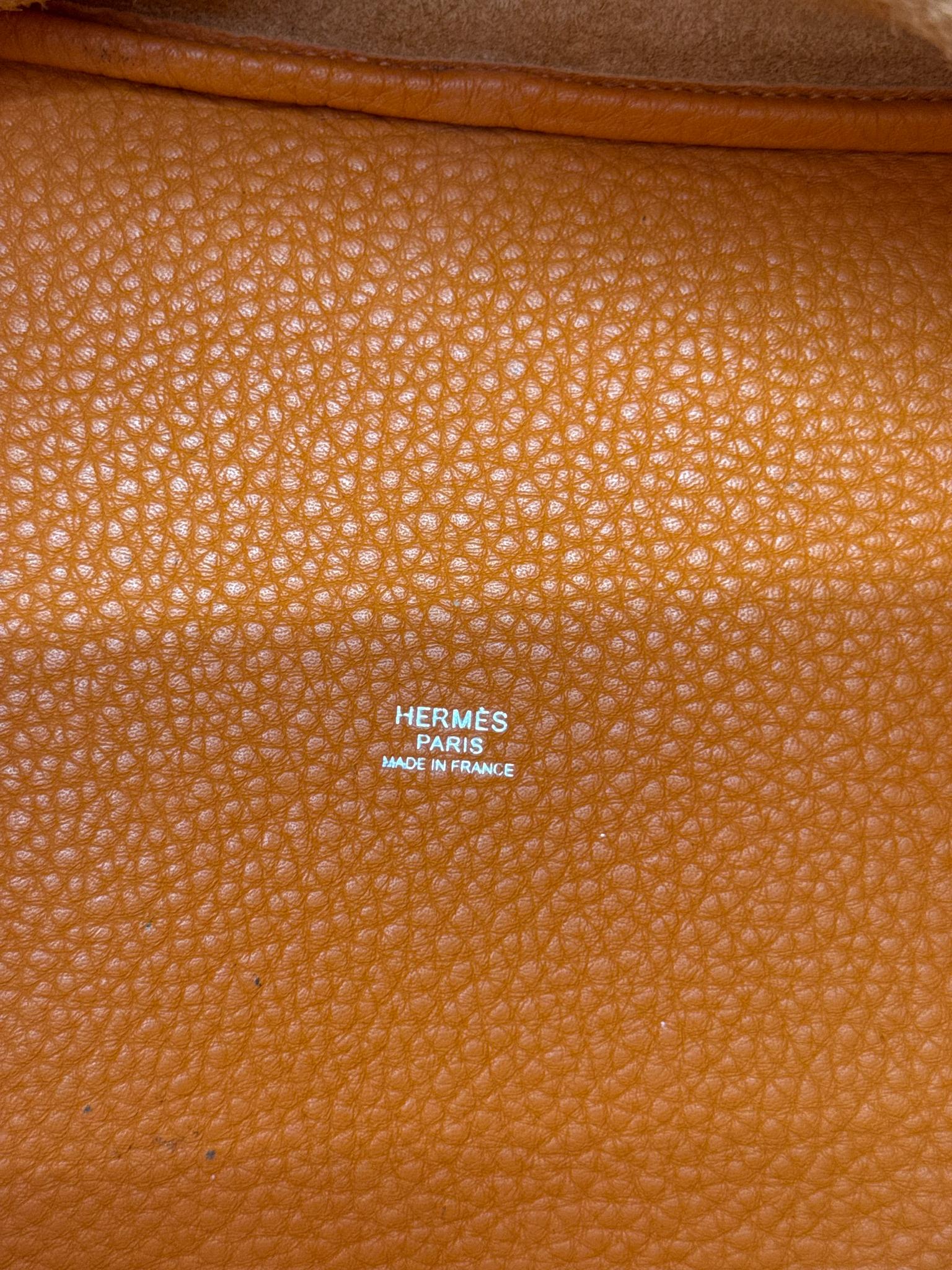 Hermès Picotin Lock 22 Taurillon Clemence Orange Leather