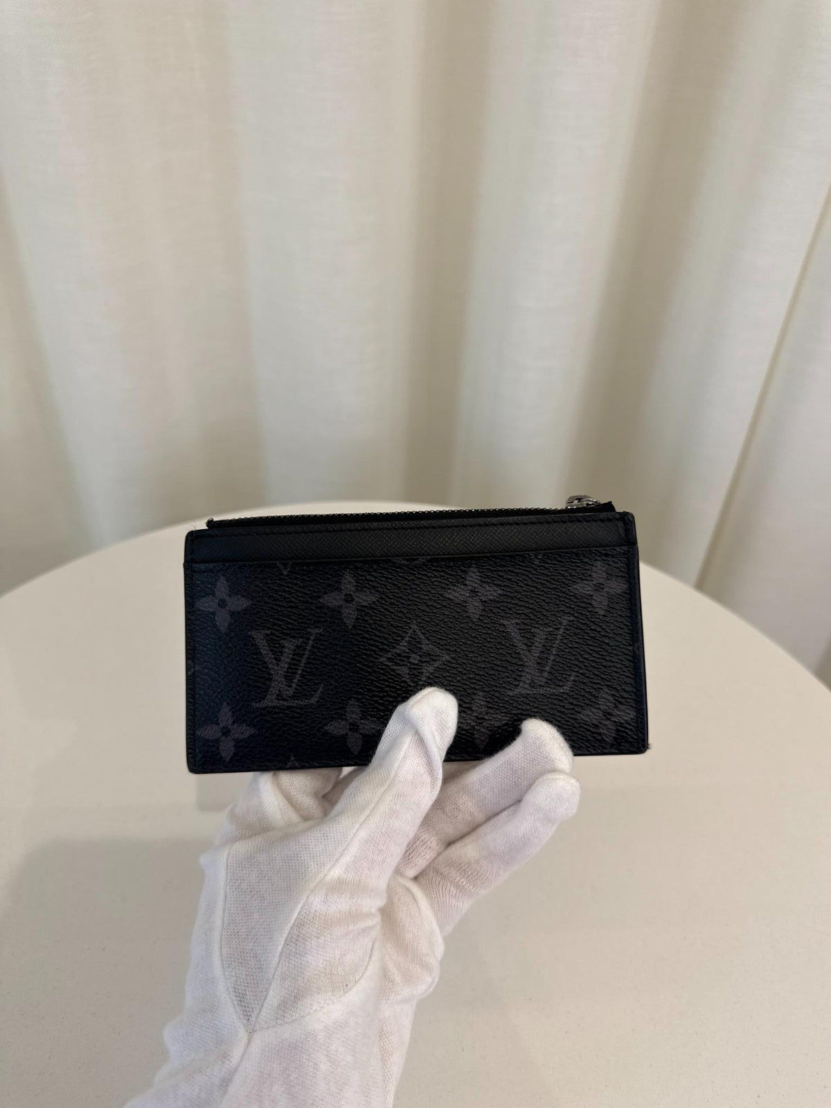Louis Vuitton Coin Card Holder Monogram Eclipse Canvas