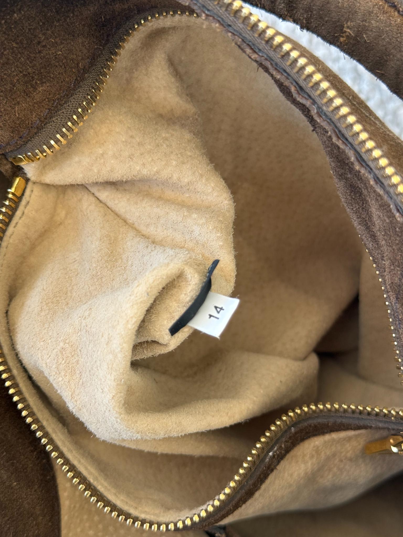 Prada Scamosciato Suede Brown Hobo Bag