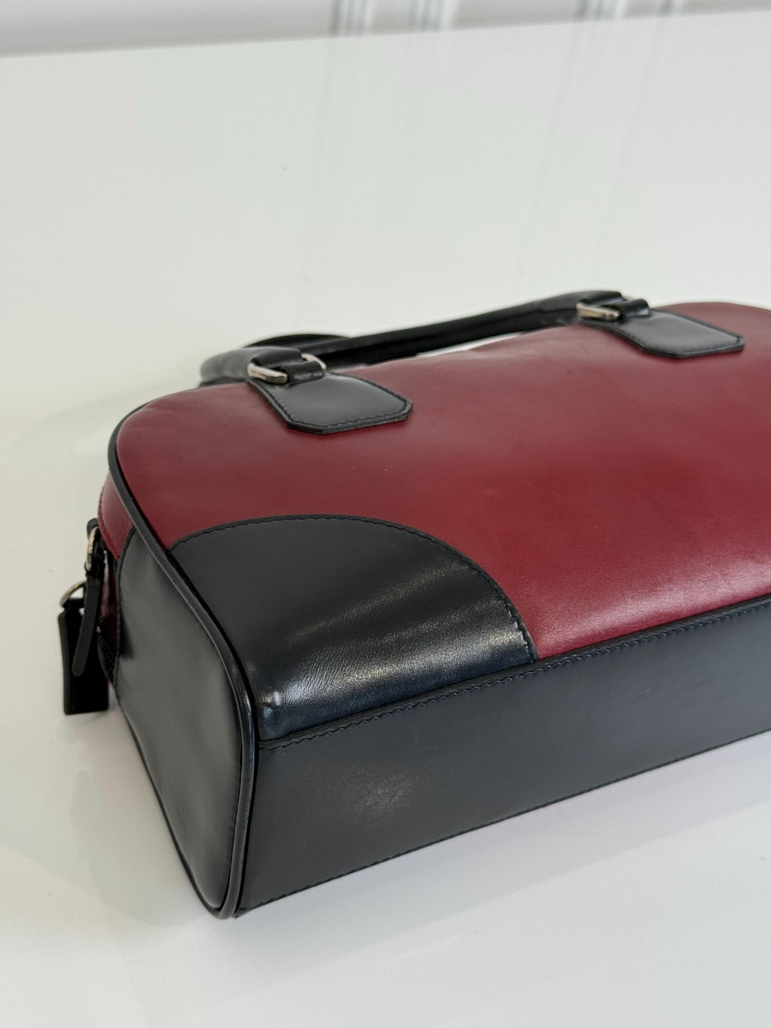 Prada Vintage 90s Red/Black Bowling Bag