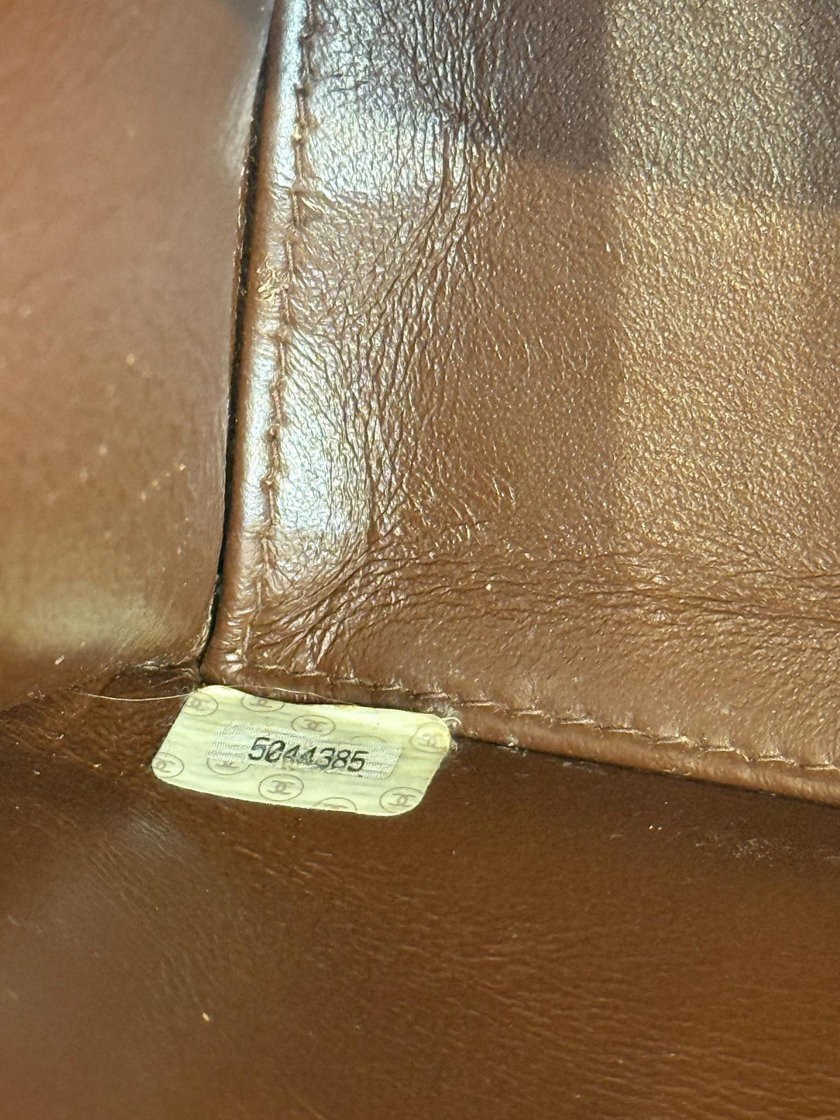 Chanel Kelly Vintage Brown Calfskin Leather Top Handle Bag