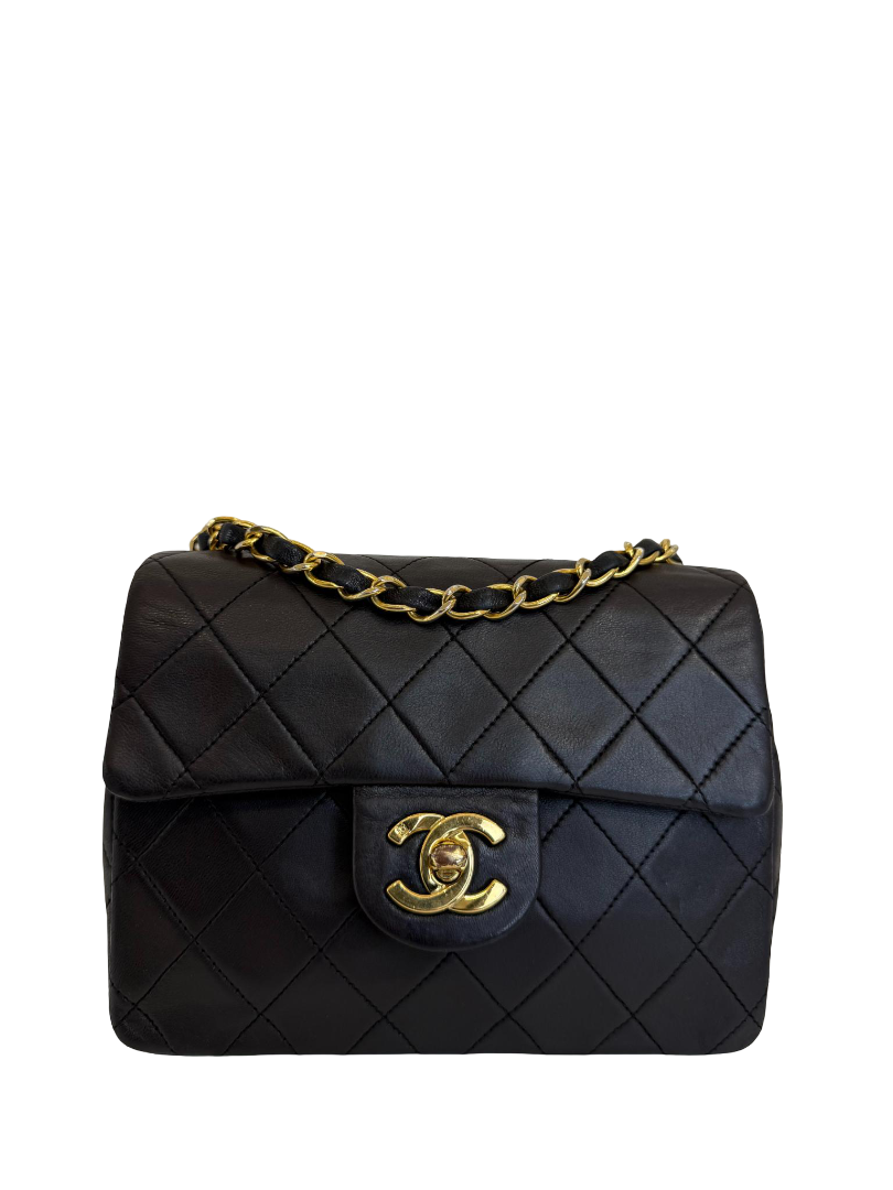 Chanel Mini Brown Lambskin Leather Flap Bag