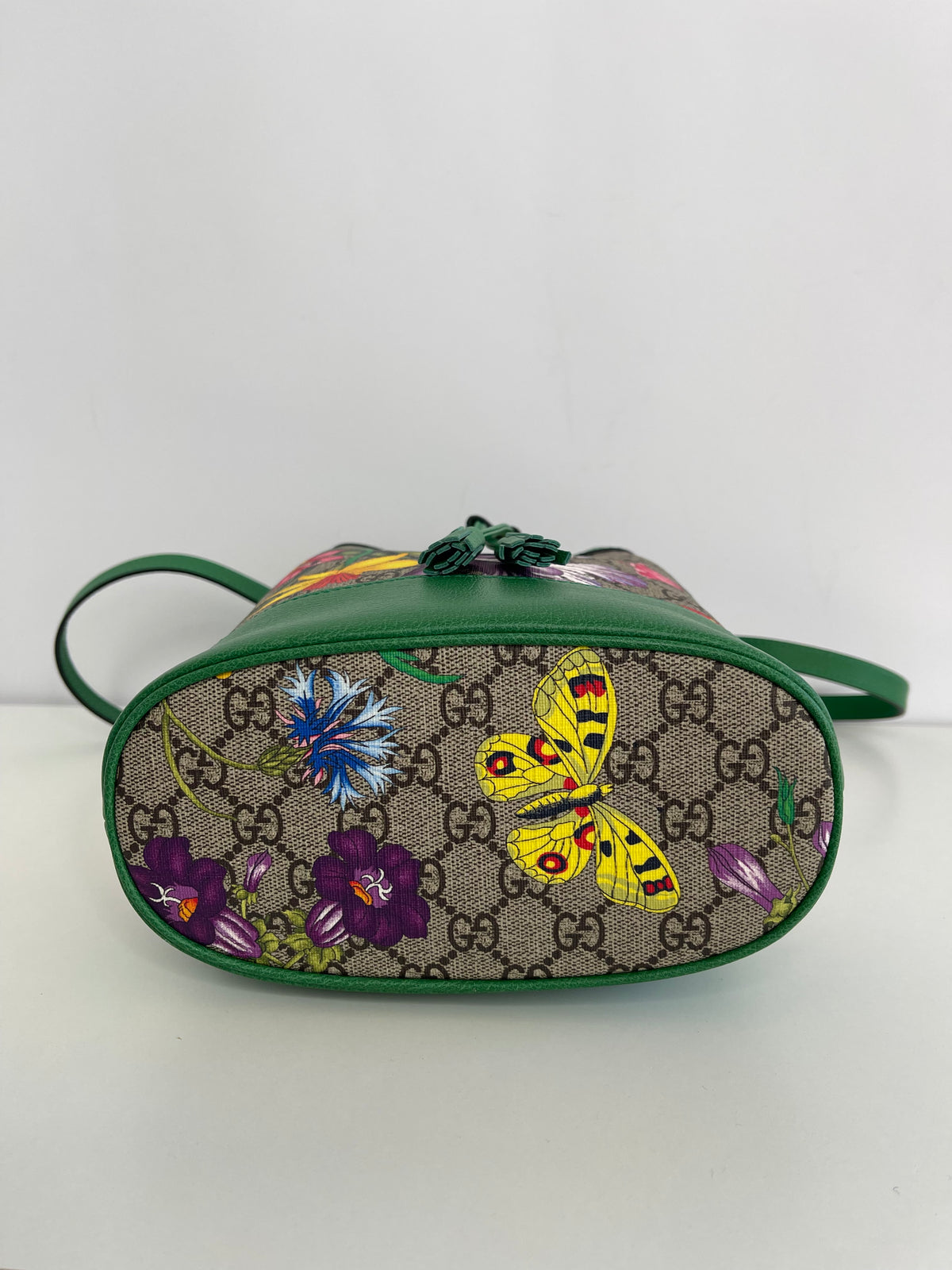 Gucci Ophidia GG Flora Small Bucket Green Limited Edition