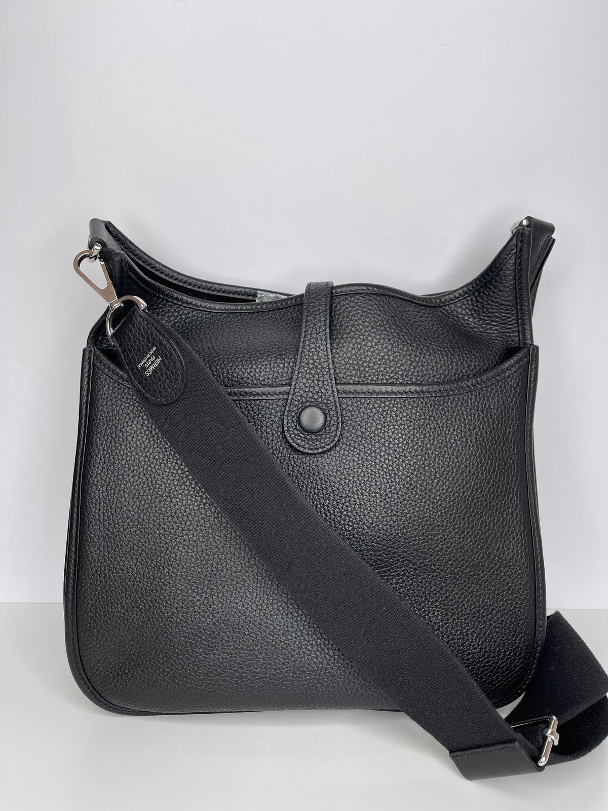 Hermes Evelyne III PM in Black Clemence Leather