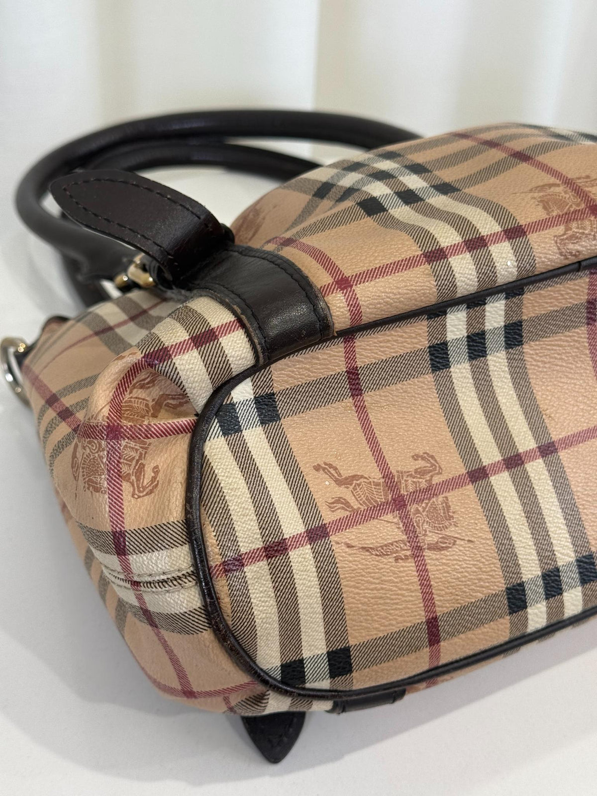 Burberry Haymarket Check Coated Canvas Northfield Bag
