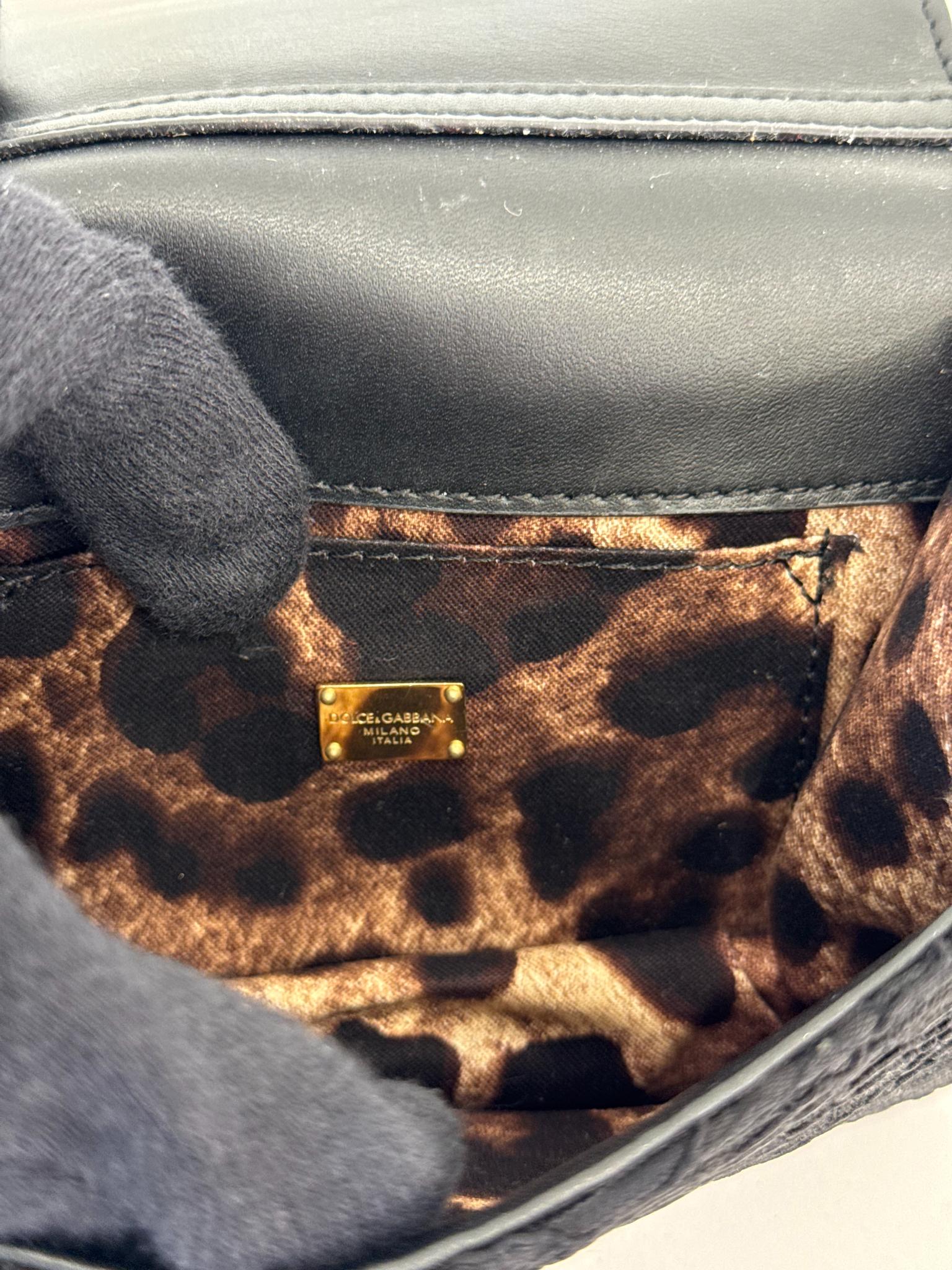 Dolce Gabbana Lace Evening Bag Rhinestone Bow
