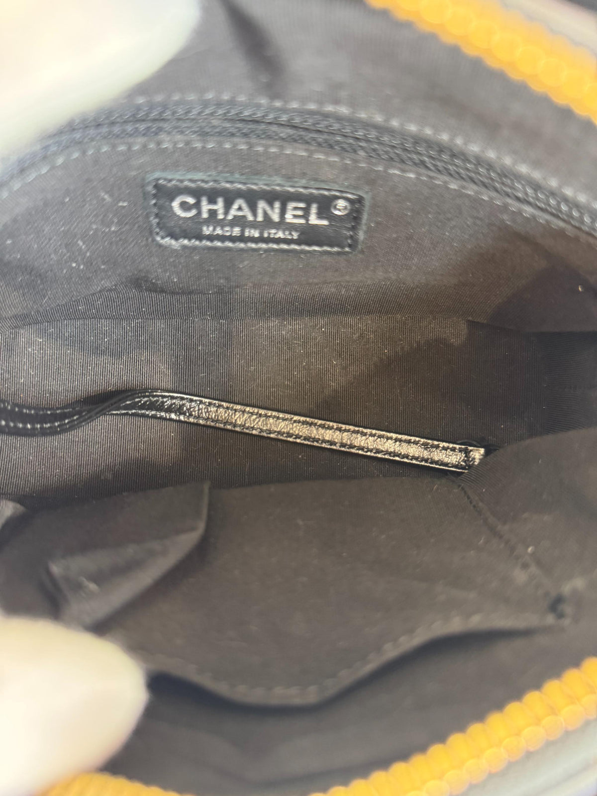 Chanel Small Gabrielle Black Aged Quilted Calfskin