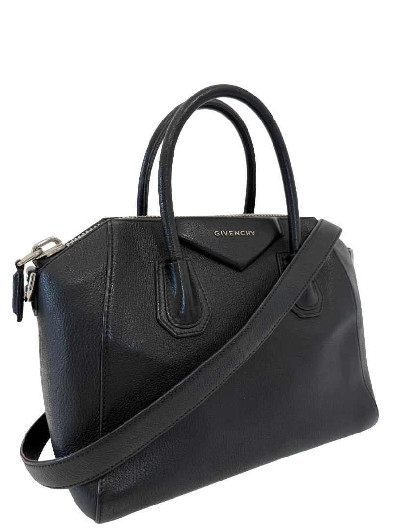 Givenchy Black Sugar Goatskin Small Antigona Bag