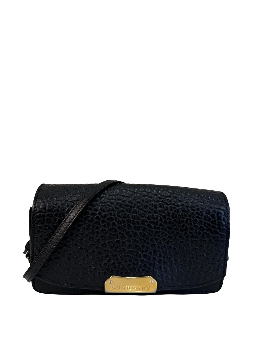 Burberry Small Signature Grain Leather Madison Chain Clutch Crossbody Bag