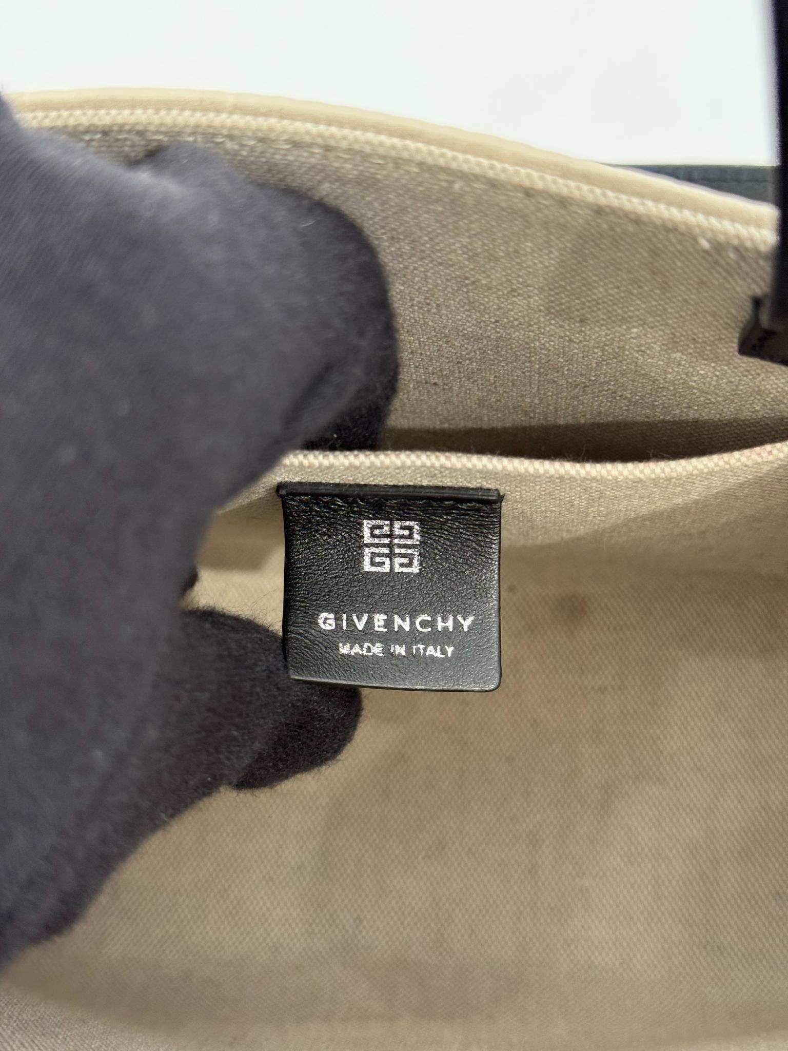 Givenchy G-Tote Ivory/Black Cotton-Blend Mini Tote Bag