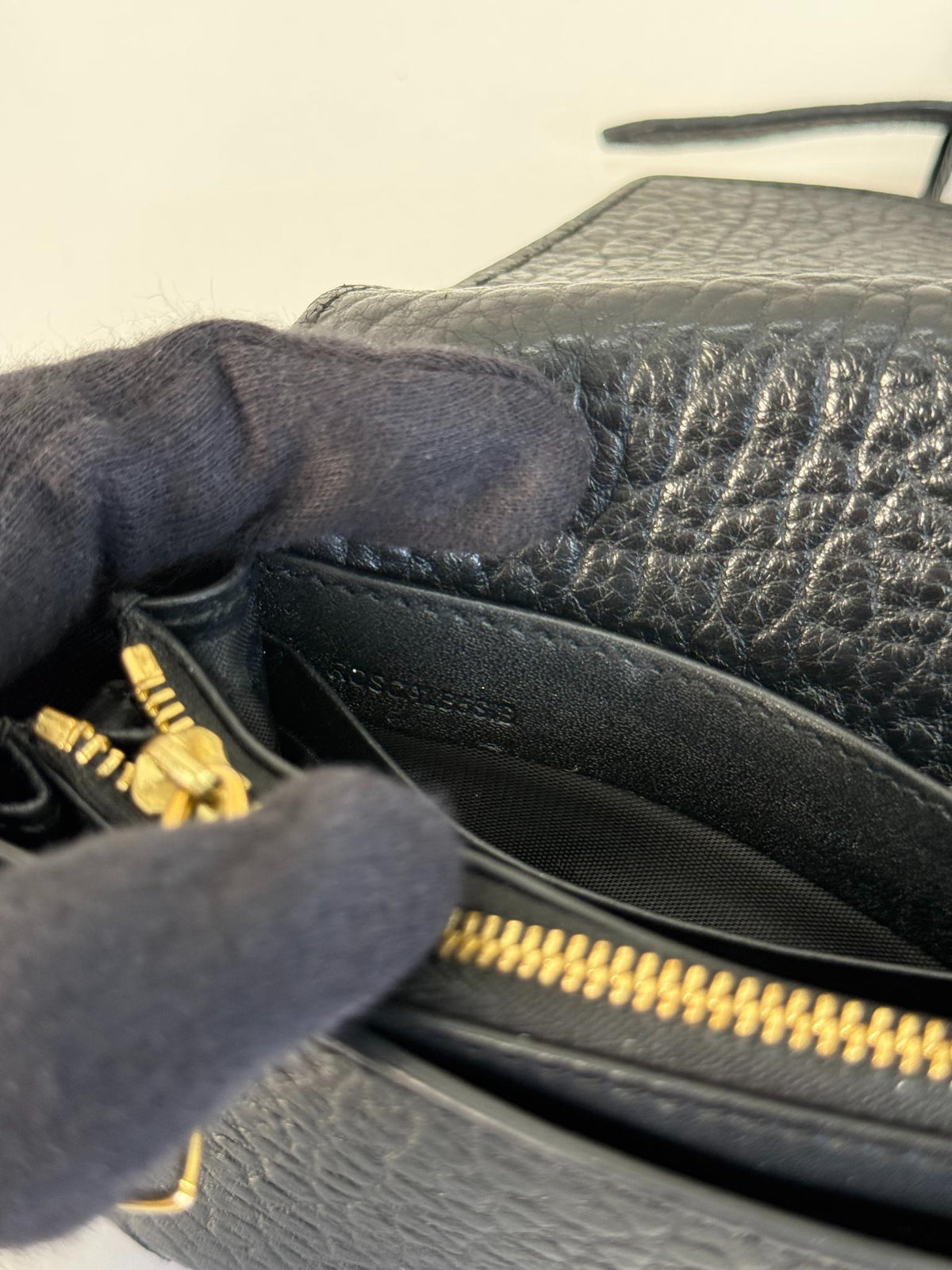 Burberry Small Signature Grain Leather Madison Chain Clutch Crossbody Bag