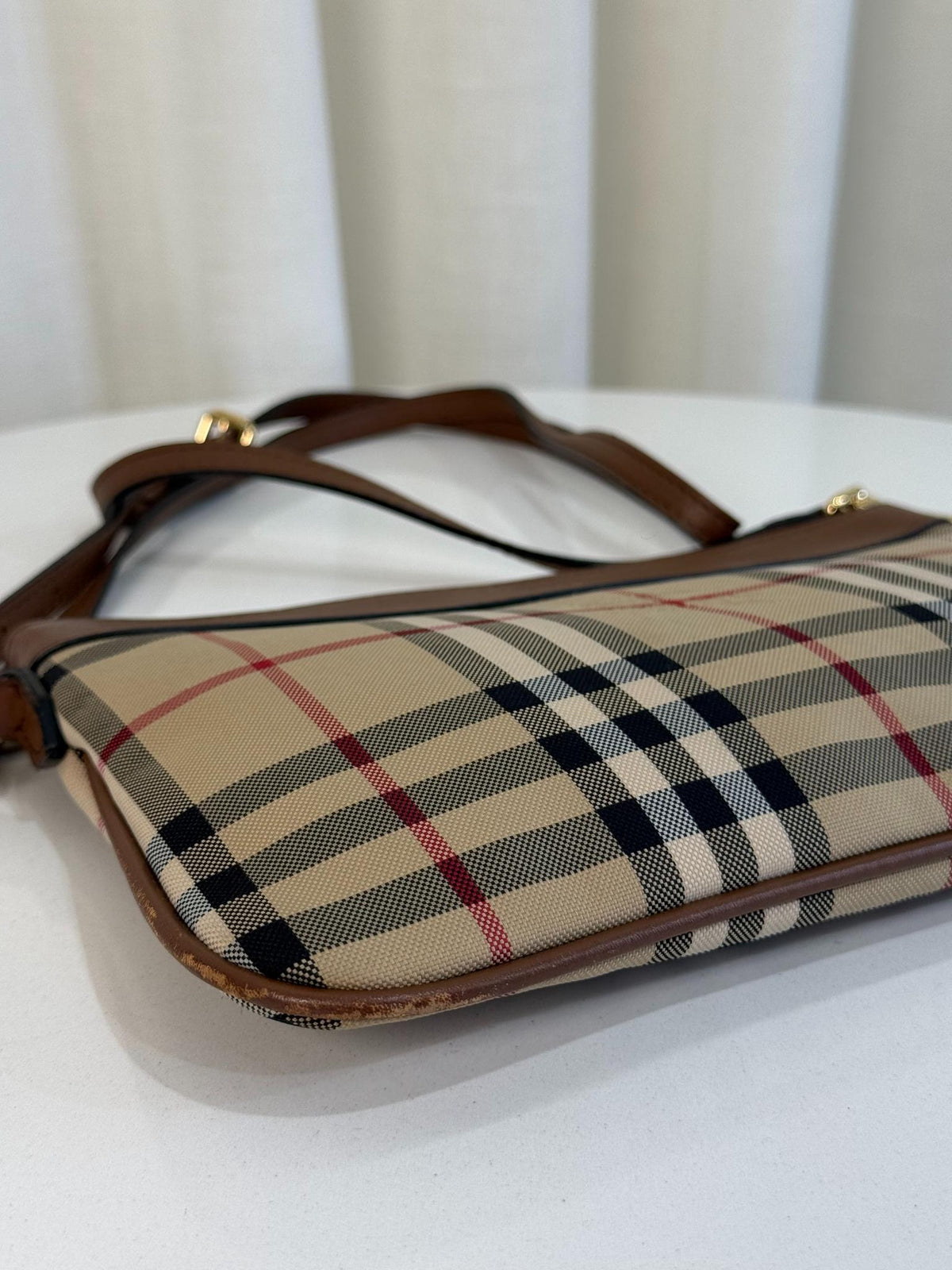 Burberry Haymarket Check Peyton Crossbody Bag