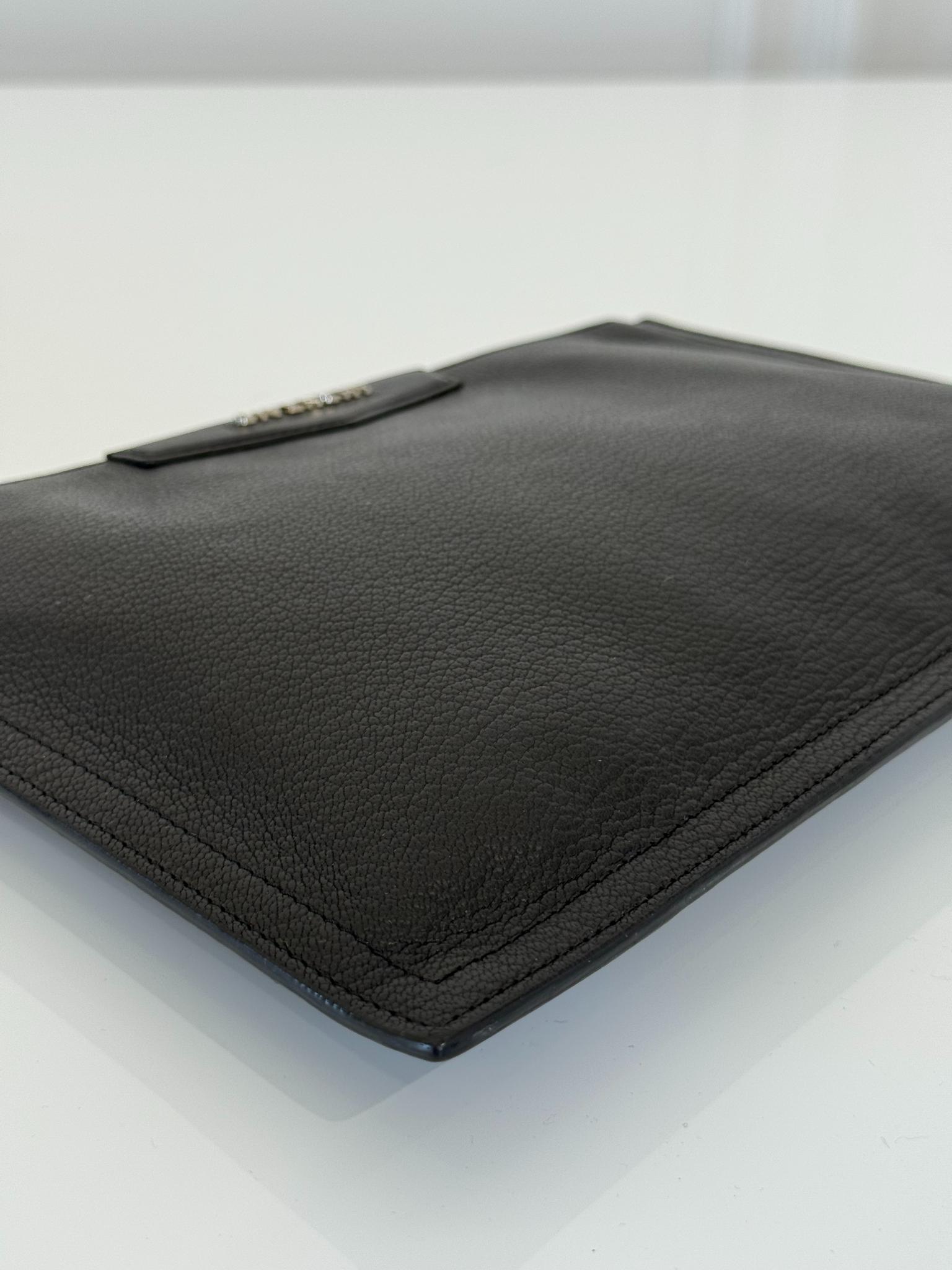 Givenchy Antigona Black Grained Goatskin Leather Pouch