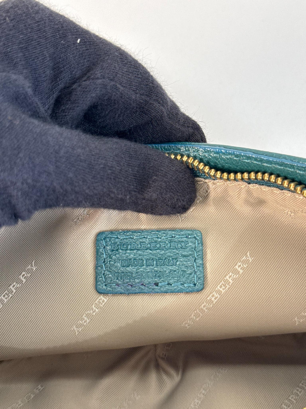 Burberry Anabel Pochette Beige/Blue Haymarket Check Coated Canvas
