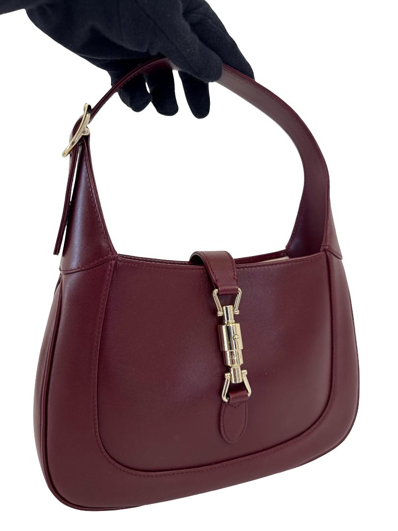 Gucci Jackie 1961 Small Shoulder Bag Gucci Rosso Ancora Leather