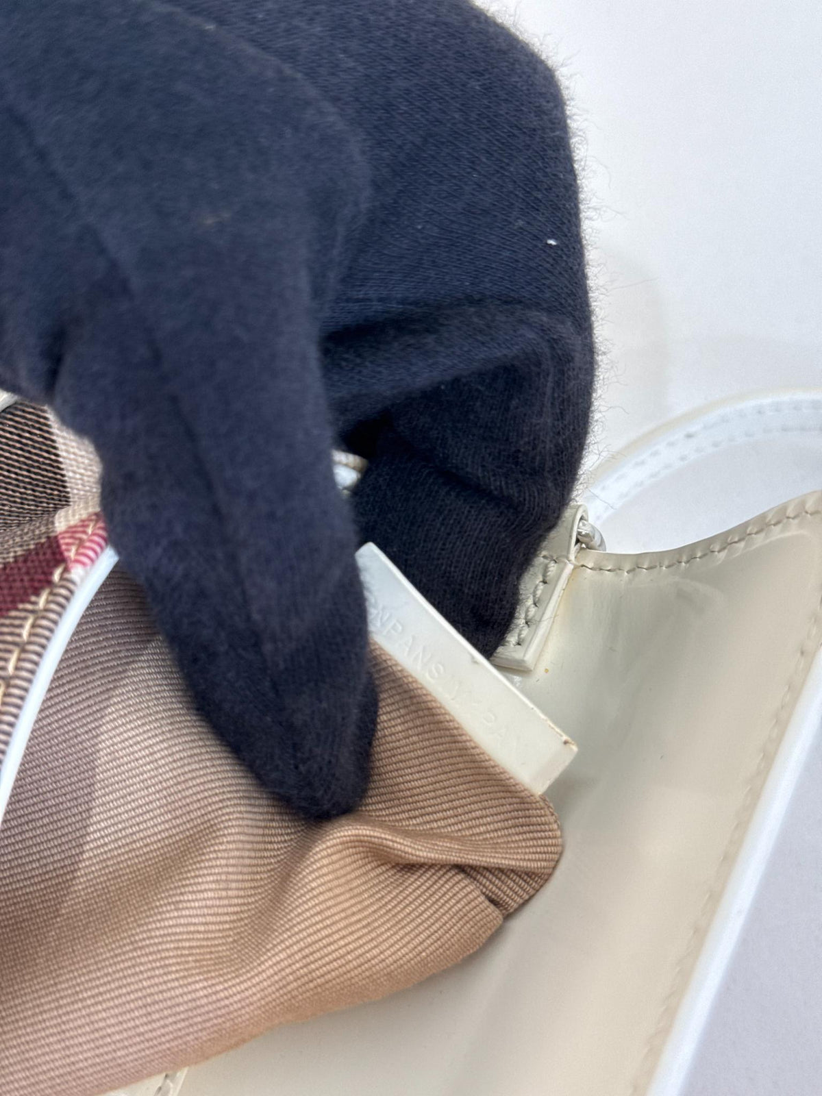 Burberry Red Leather Haymarket Check Coated Canvas Canterbury Tote Bag