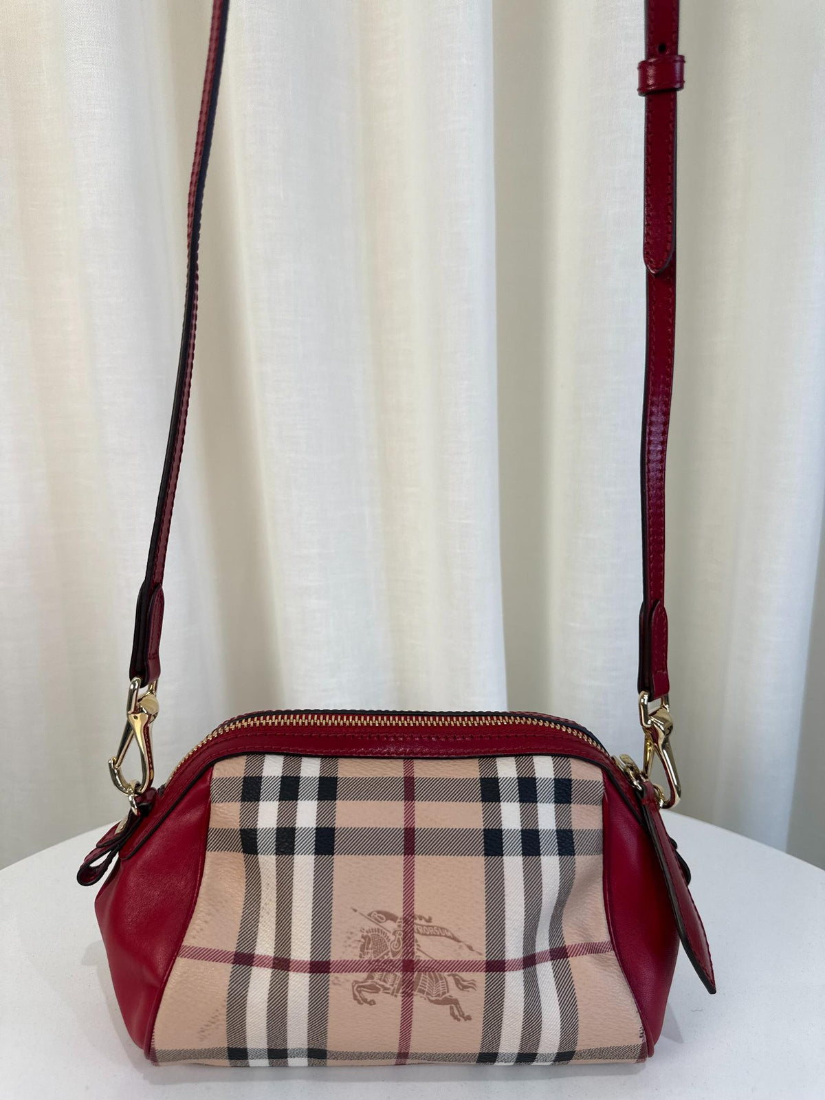 Burberry Haymarket Check Mini Blaze Crossbody Bag