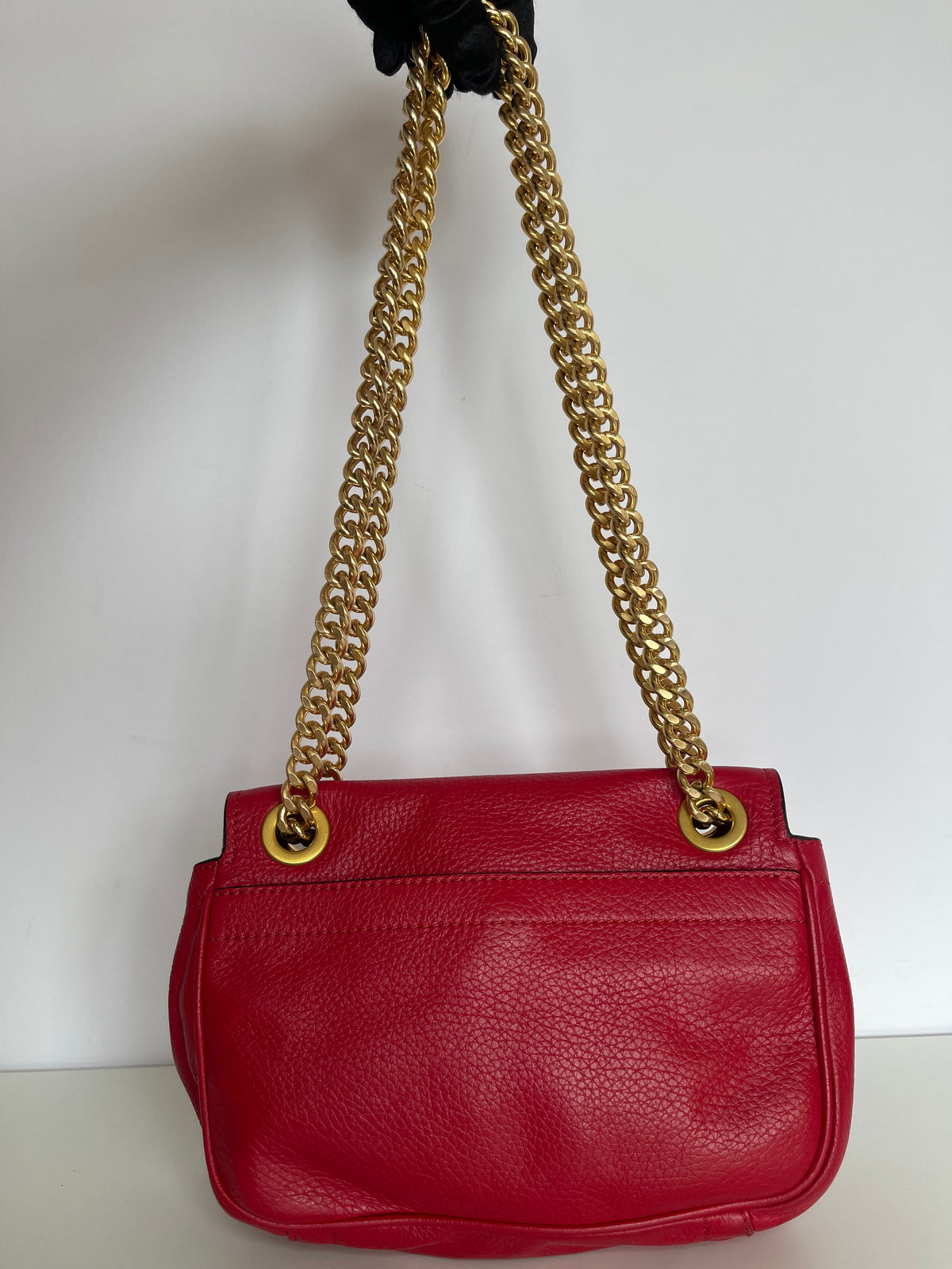Moschino Fire Red Gold Crossbody Bag