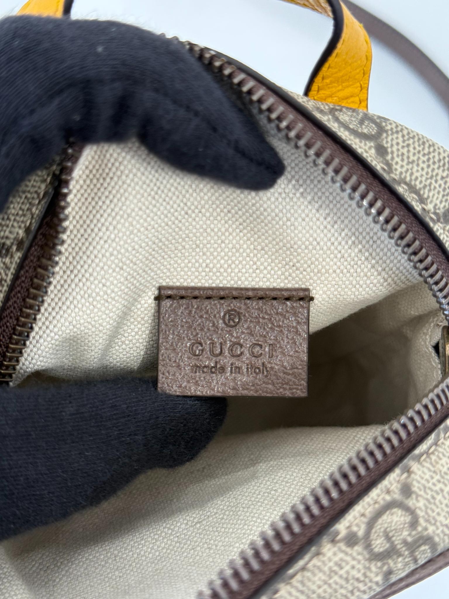 Gucci Beige/Ebony GG Supreme Canvas Neo Vintage Mini Crossbody Bag