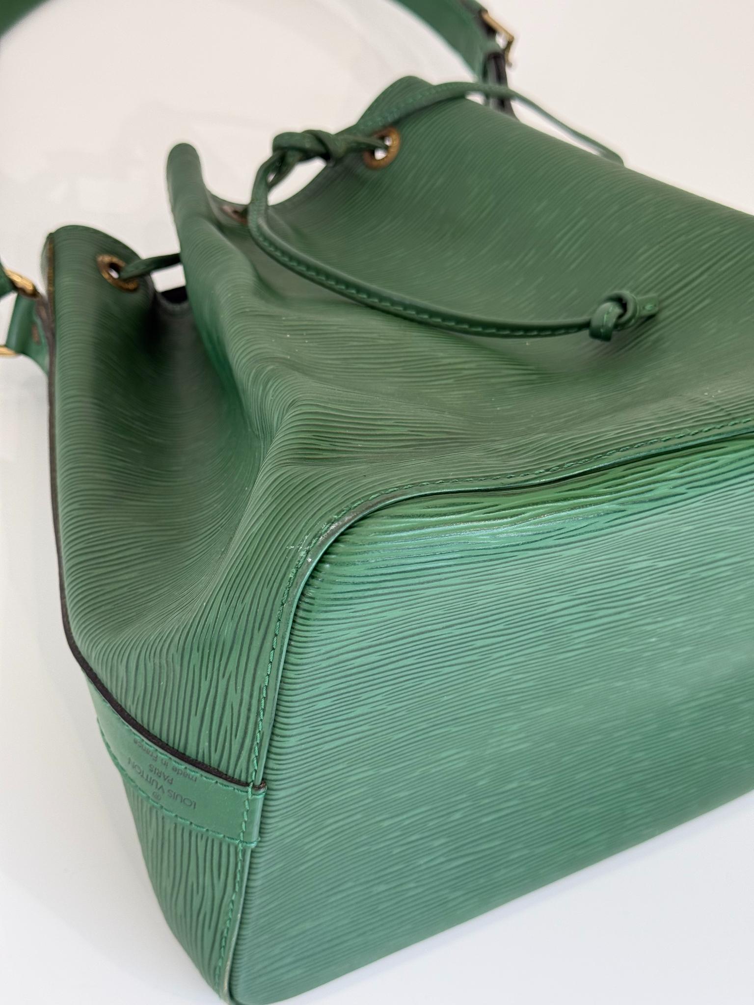 Louis Vuitton Petit Noé Bag Green Epi Leather