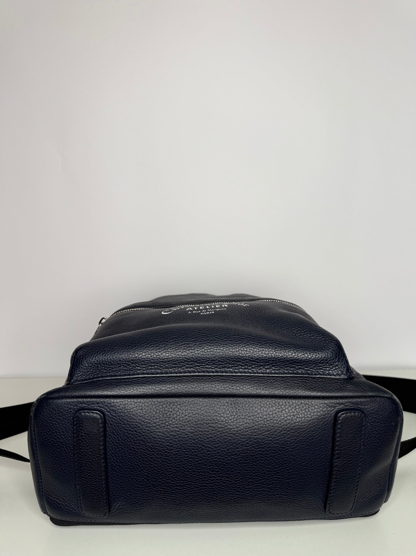 Dior Homme Atelier Logo Leather Backpack Navy Blue