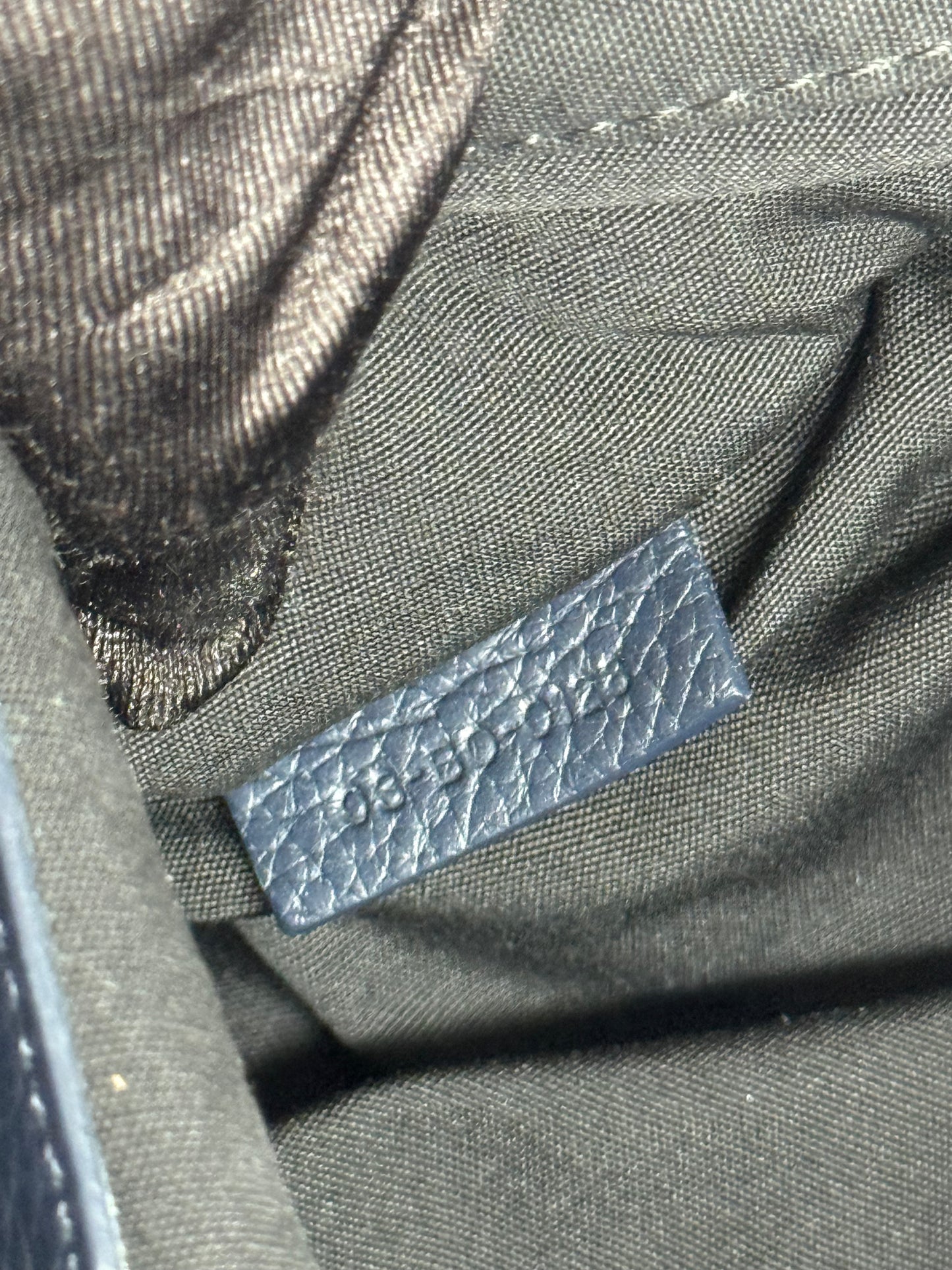 Dior Homme Atelier Logo Leather Backpack Navy Blue