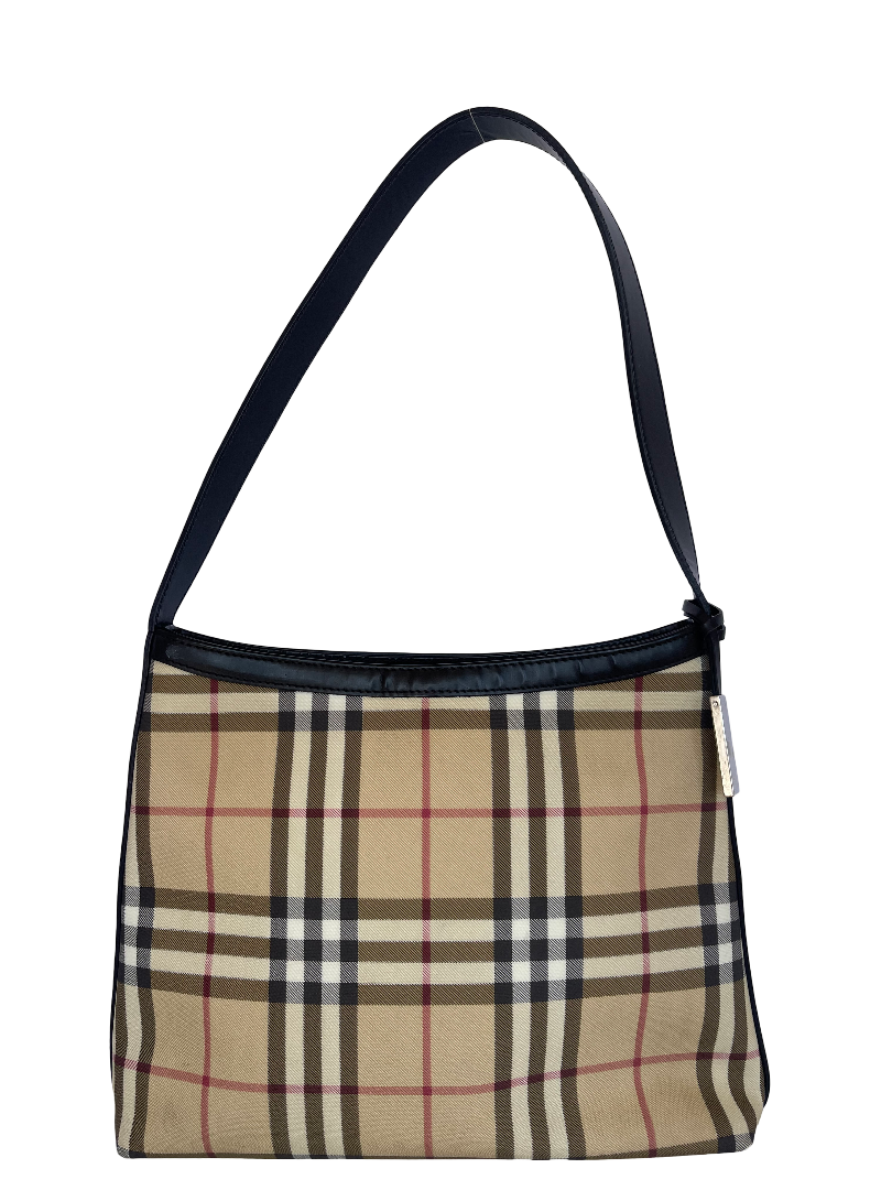 Burberry Beige Nova Check Canvas Shoulder Bag