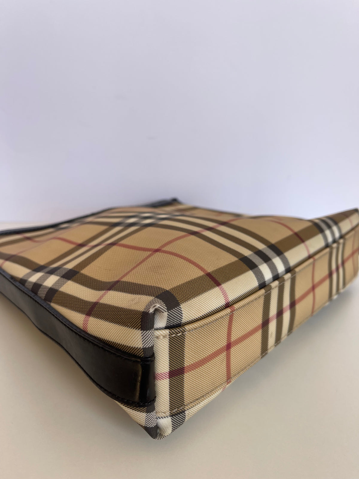 Burberry Beige Nova Check Canvas Shoulder Bag