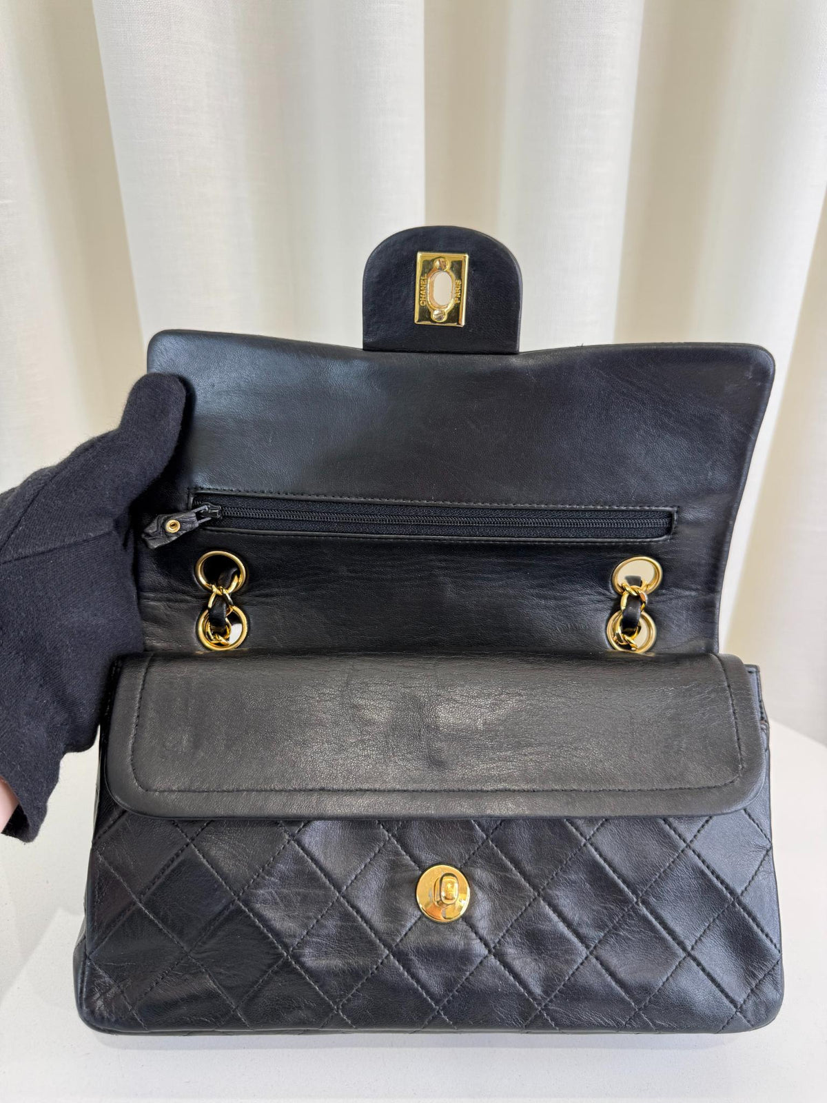 Chanel Classic Double Flap Small Black Lambskin Gold Hardware