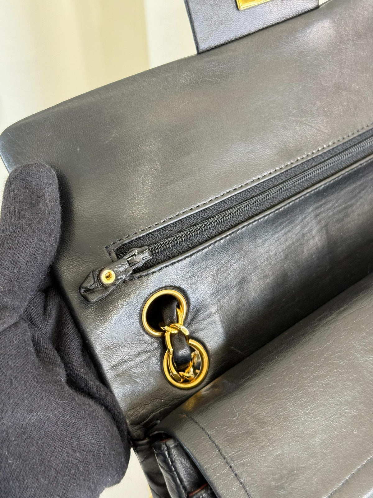 Chanel Classic Double Flap Small Black Lambskin Gold Hardware