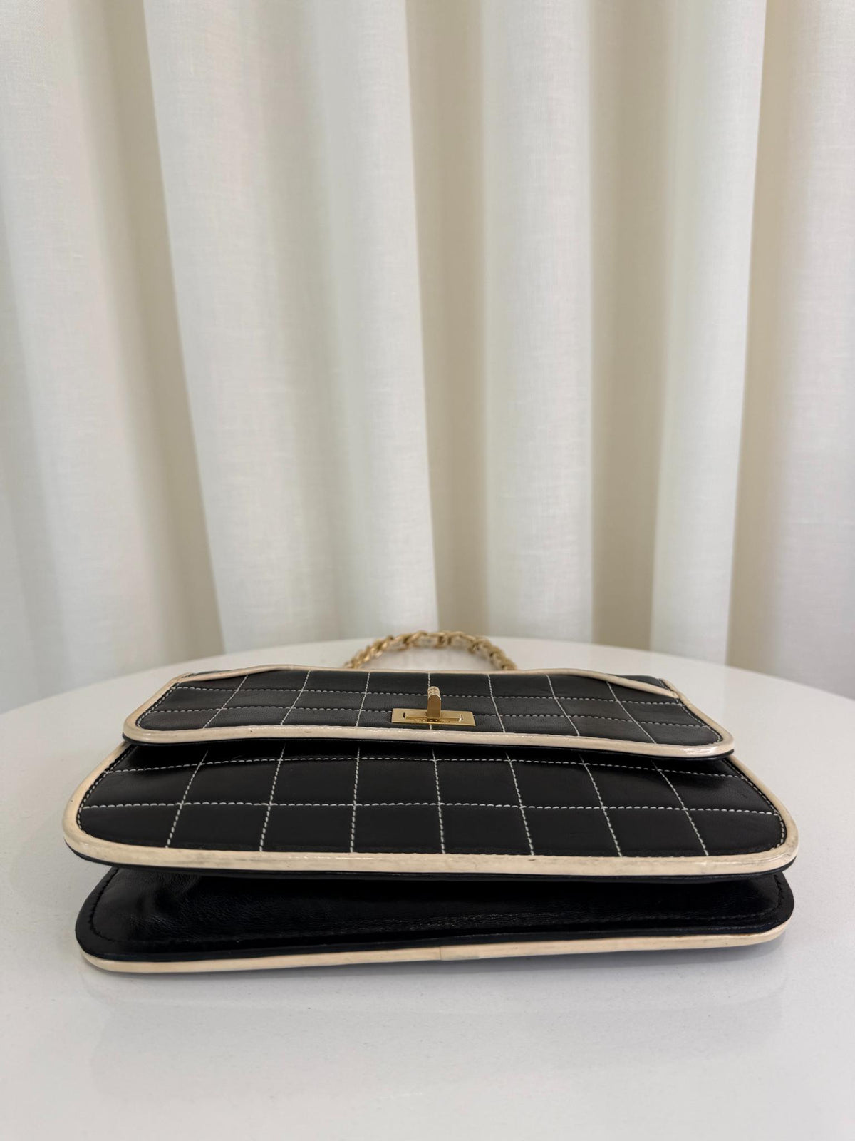 Chanel Chocolate Bar Mademoiselle Lambskin Flap Bag