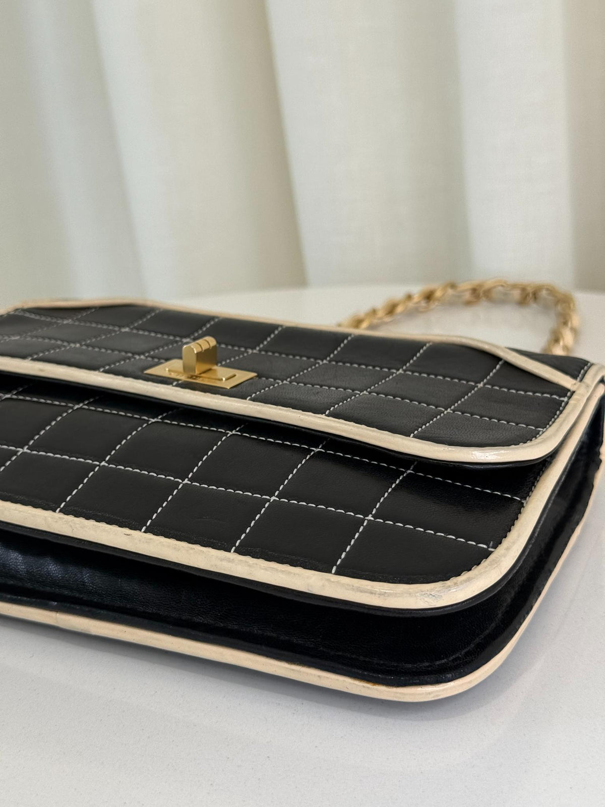 Chanel Chocolate Bar Mademoiselle Lambskin Flap Bag