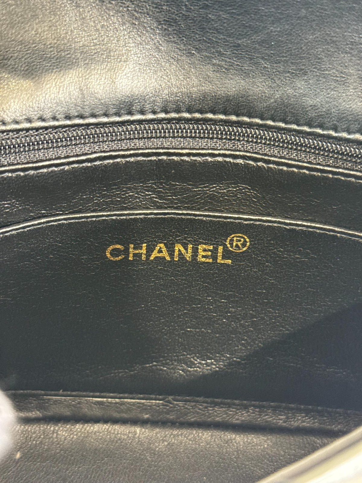 Chanel Classic Mini Square Black Quilted Lambskin Leather Flap Bag