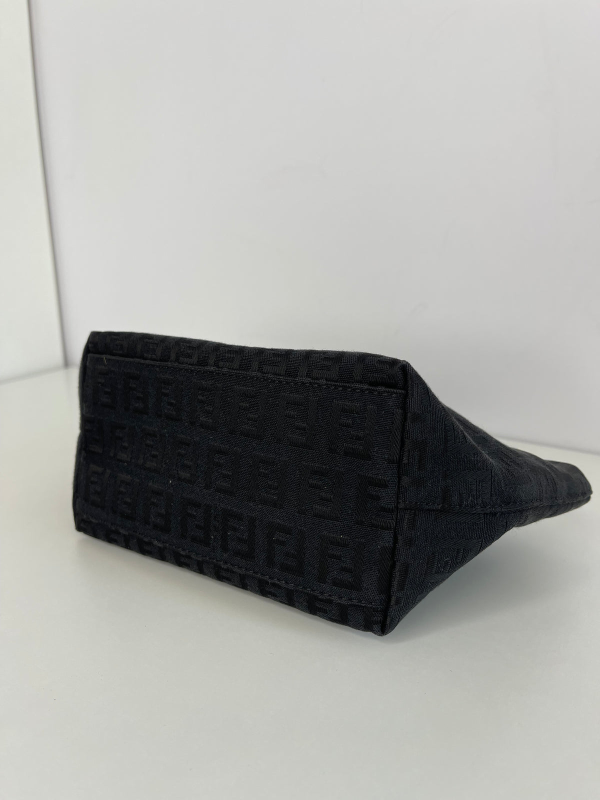 Fendi Superstar Black Zucchino Canvas Mini Tote Bag