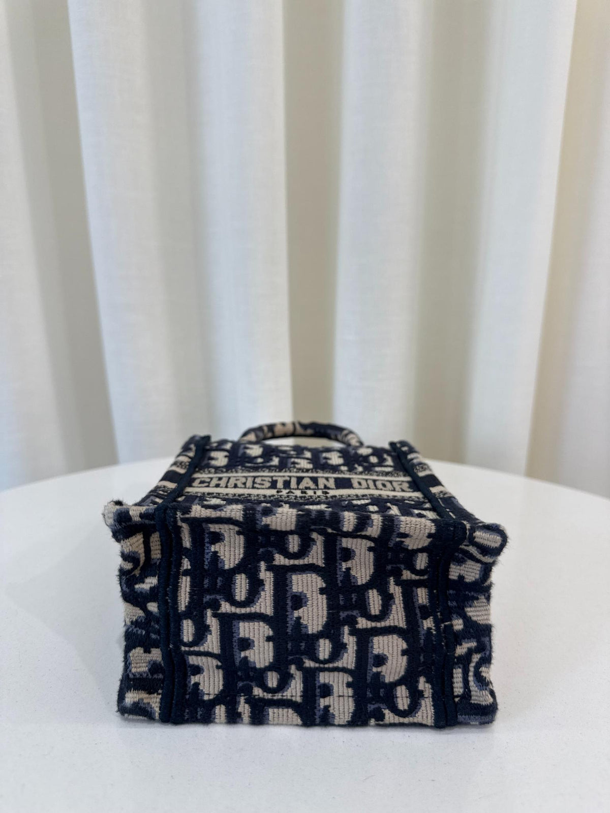 Christian Dior Blue Oblique Canvas Mini Book Tote