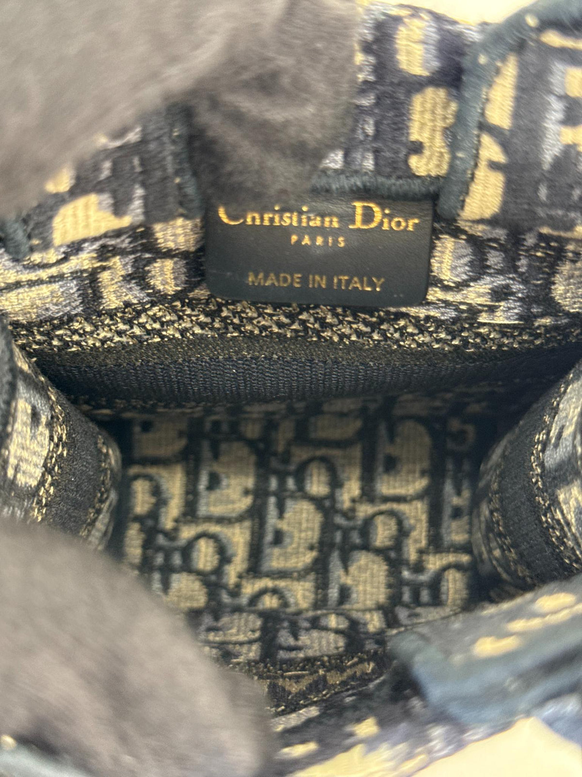 Christian Dior Blue Oblique Canvas Mini Book Tote