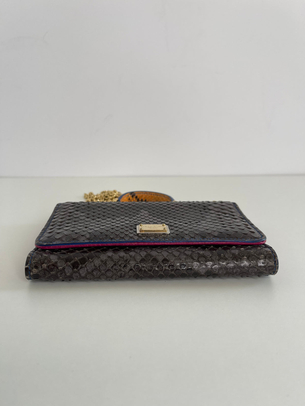 Dolce & Gabbana Sicily Von Bag Multicolor Python
