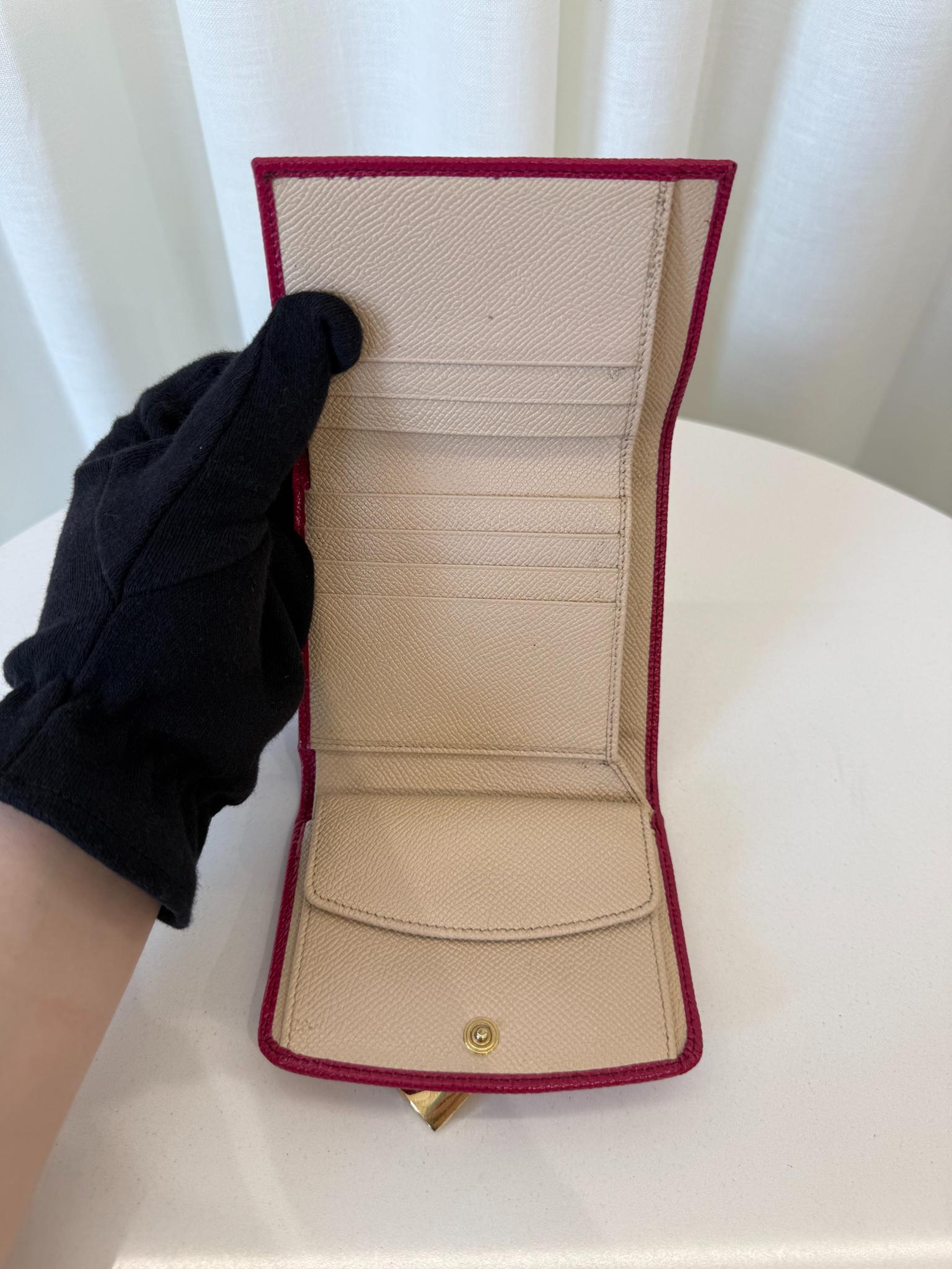 Dolce Gabbana Fuchsia Dauphine Leather Wallet